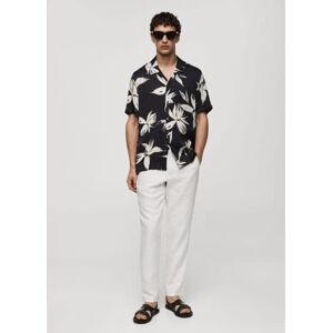 mango man Regular Fit-Hemd mit Hawaiiprint - Schwarz - L - männlich