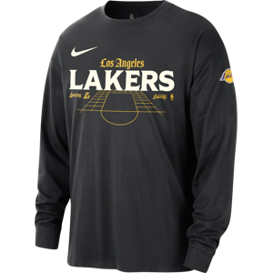 Los Angeles Lakers langärmeliges Nike NBA-Max90-T-Shirt für Herren - Schwarz - S