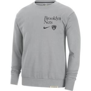 Brooklyn Nets Standard Issue Nike Dri-FIT NBA-Sweatshirt mit Rundhalsausschnitt für Herren - Grau - S