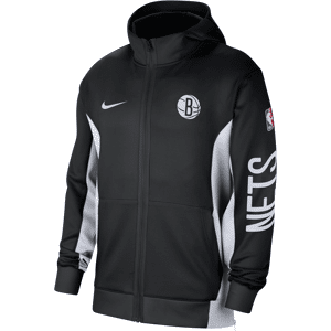 Brooklyn Nets ShowtimeNike Dri-FIT NBA-Hoodie mit durchgehendem Reißverschluss für Herren - Schwarz - M