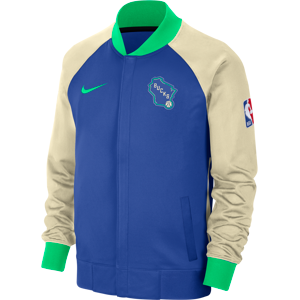 Milwaukee Bucks Showtime City EditionNike Dri-FIT Longsleeve-Jacke mit durchgehendem Reißverschluss für Herren - Blau - L