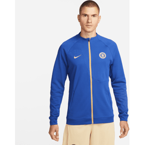 Chelsea FC Academy ProNike Strick-Fußballjacke mit durchgehendem Reißverschluss für Herren - Blau - XL