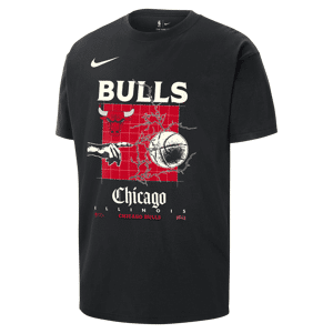 Nike Chicago Bulls Courtside Max90 NBA-T-Shirt für Herren - Schwarz - L