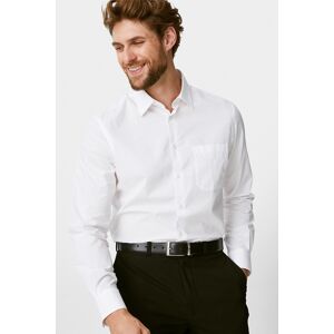 C&A Businesshemd-Regular Fit-Kent-bügelleicht, Weiss, Größe: 4XL Männlich