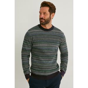 C&A Pullover-gestreift, Grün, Größe: 2XL Männlich