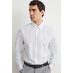 C&A Businesshemd-Slim Fit-extra lange Ärmel-bügelleicht, Weiss, Größe: L Männlich