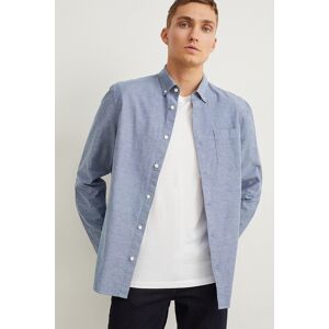 C&A Oxford Hemd-Regular Fit-Button-down, Blau, Größe: S Männlich