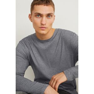 C&A Langarmshirt-Feinripp, Grau, Größe: XL Männlich