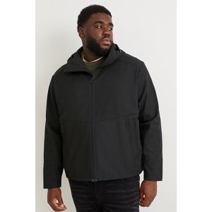 C&A Softshelljacke mit Kapuze-wasserabweisend-4 Way Stretch, Schwarz, Größe: 3XL Männlich