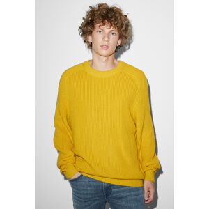 C&A Pullover-gerippt, Gelb, Größe: 2XL Männlich
