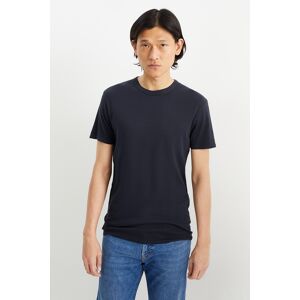 C&A T-Shirt-Feinripp, Blau, Größe: M Männlich