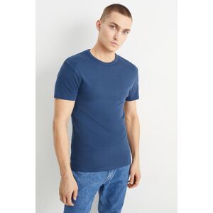 C&A T-Shirt-Feinripp, Blau, Größe: M Männlich