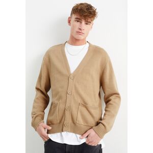 C&A Strickjacke, Braun, Größe: M Male