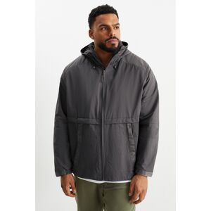 C&A Jacke mit Kapuze-wasserabweisend, Grau, Größe: 4XL Männlich