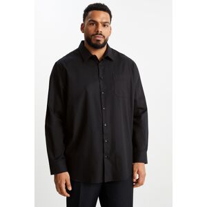 C&A Hemd-Regular Fit-bügelleicht, Schwarz, Größe: 6XL Männlich