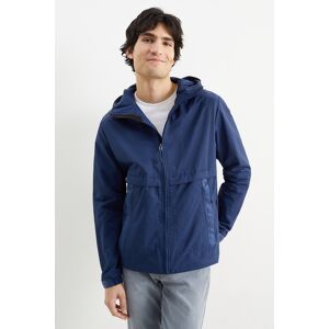 C&A Jacke mit Kapuze-wasserabweisend, Blau, Größe: XL Männlich