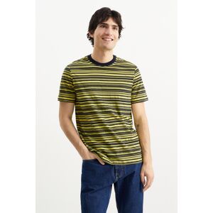C&A T-Shirt-gestreift, Gelb, Größe: 2XL Männlich