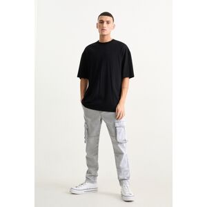 C&A Cargo Jeans-Tapered Fit-Jog Denim, Grau, Größe: S Male