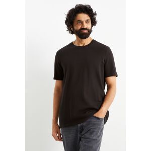 C&A T-Shirt-strukturiert, Schwarz, Größe: M Männlich