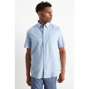 C&A Oxford Hemd-Regular Fit-Button-down, Blau, Größe: L Männlich