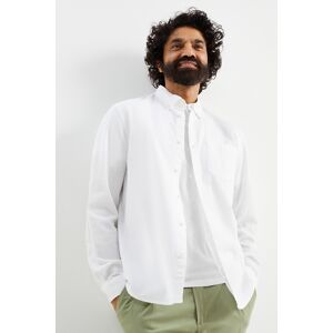 C&A Oxford Hemd-Regular Fit-Button-down, Weiss, Größe: M Männlich