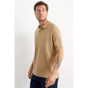 C&A Poloshirt-strukturiert, Beige, Größe: S Männlich