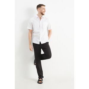 C&A Chino-Tapered Fit-Leinen-Mix, Schwarz, Größe: W42 L32 Männlich