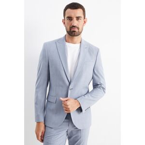 C&A Baukasten-Sakko-Slim Fit-Flex-4 Way Stretch-kariert, Blau, Größe: 106 Männlich