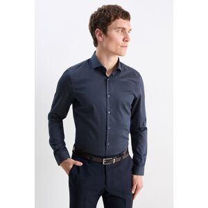 C&A Businesshemd-Slim Fit-Cutaway-bügelleicht, Blau, Größe: 2XL Männlich