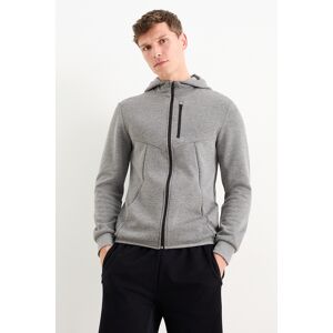 C&A Active C&A Funktions-Sweatjacke mit Kapuze, Grau, Größe: 2XL Männlich