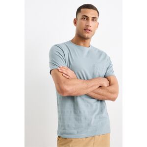 C&A T-Shirt-strukturiert, Blau, Größe: M Männlich