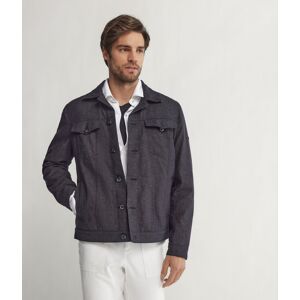 Falconeri Denim-Jacke mit Kaschmir Mann Blau Größe 56