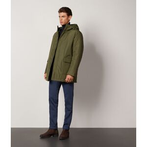 Falconeri Parka-Daunenjacke aus Kaschmir Ultrafine Mann Militärgrün Größe 56