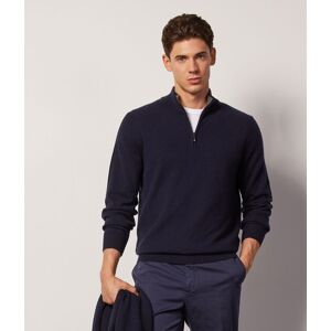 Falconeri Pullover mit hohem Kragen und halbem Reißverschluss aus Kaschmir Ultrasoft Mann Marineblau Größe 58