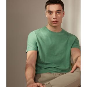 Falconeri T-Shirt aus Twist-Baumwolle Mann Kiwigrün Stückgefärbt Größe 46