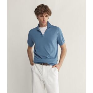 Falconeri Poloshirt mit kurzen Ärmeln aus Baumwolle Fresh Mann Dunkles Denimblau Größe 54