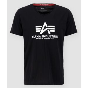 Alpha Industries Basic V-Neck T-Shirt S Schwarz