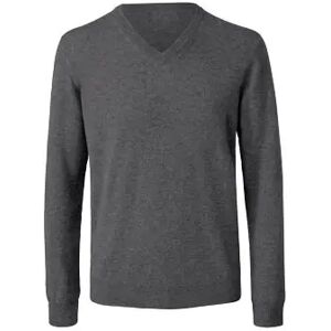 Tchibo - Cashmere-Pullover mit V-Ausschnitt - Grau/Meliert - Gr.: 50 Kaschmir Grau 50 male