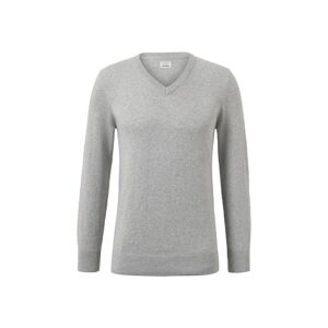 Tchibo - Pullover mit V-Ausschnitt - Grau/Meliert - Gr.: S Baumwolle Grau S male