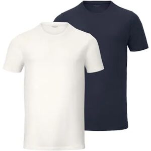 Tchibo - 2 T-Shirts mit Rundhalsausschnitt - Dunkelblau - 100% Baumwolle - Gr.: 60/62 Baumwolle 1x 60/62 male