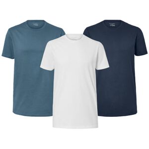 Tchibo - 3 T-Shirts mit Rundhalsausschnitt - Blau - Gr.: XL Baumwolle 1x XL male