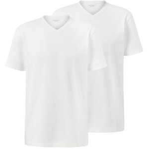 Tchibo - 2 T-Shirts mit V-Ausschnitt - Weiss - 100% Baumwolle - Gr.: XL Baumwolle  XL male