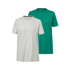 Tchibo - 2 T-Shirts mit Rundhalsausschnitt - Grau/Meliert - 100% Baumwolle - Gr.: L Baumwolle 1x L male