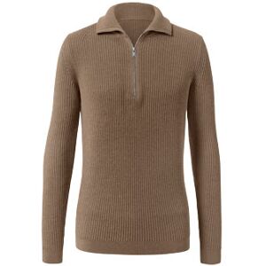 Tchibo - Troyer-Pullover - Braun/Meliert - Gr.: XL Baumwolle  XL male