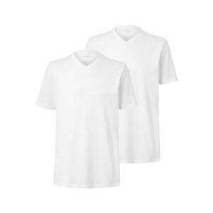 Tchibo - 2 T-Shirts mit V-Ausschnitt - Weiss - 100% Baumwolle - Gr.: M Baumwolle  M male