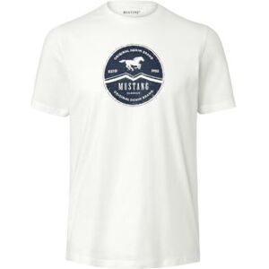 Tchibo - T-Shirt »Mustang« - Cloud Dancer - 100% Baumwolle - Gr.: L Baumwolle  L male