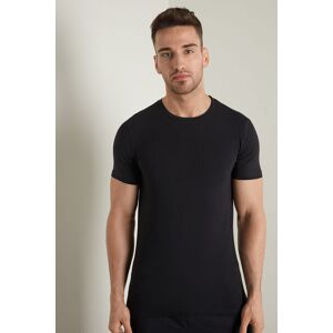 Tezenis T-Shirt aus elastischer Baumwolle Mann Schwarz Größe XL