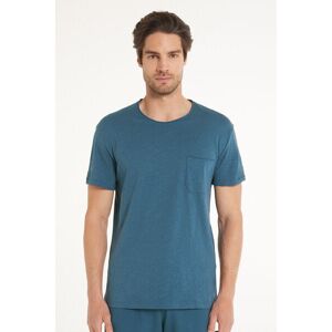 Tezenis Baumwoll-T-Shirt mit Brusttasche Mann Blau Größe XXL