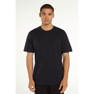 Tezenis T-Shirt Basic mit weiter Passform aus Baumwolle Mann Blau Größe S