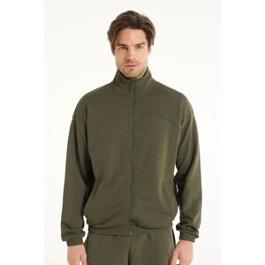 Tezenis Basic-Sweatshirt mit langen Ärmeln, Reißverschluss und Taschen Mann Grün Größe L